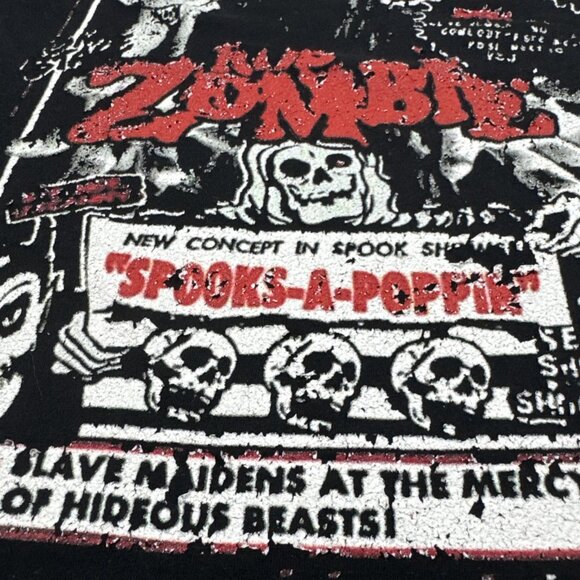 Rob Zombie Spooks A Poppin Black Short Sleeve T-Shirt Size Large - Picture 4 of 6